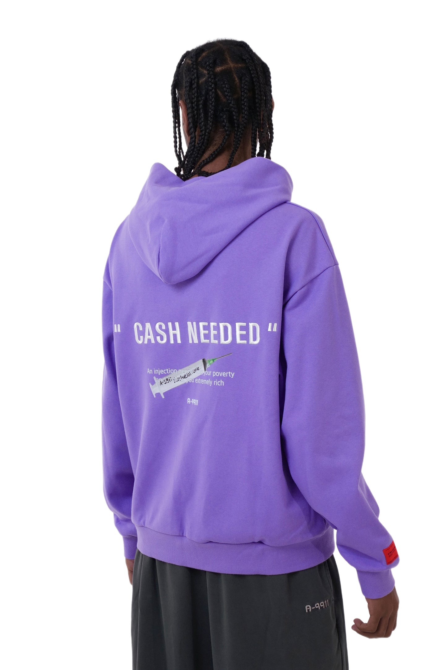 CASH NEEDED - PURPLE HOODIE
